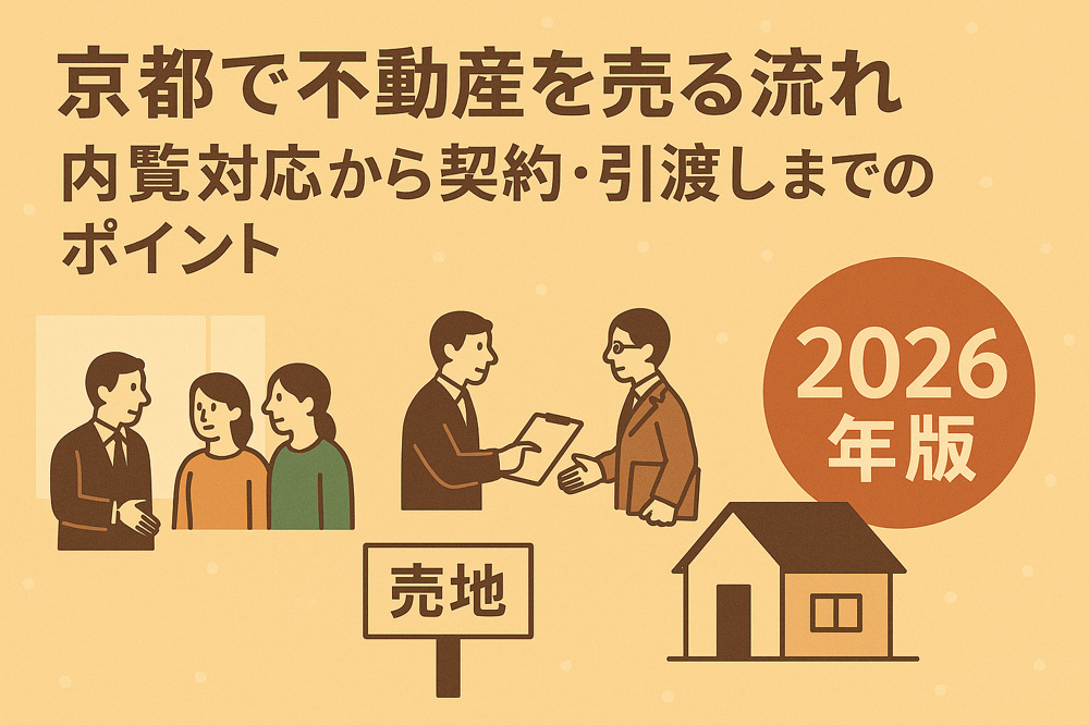 京都で不動産を売る流れ｜内覧対応から契約・引渡しまでのポイント（2026年版）の画像