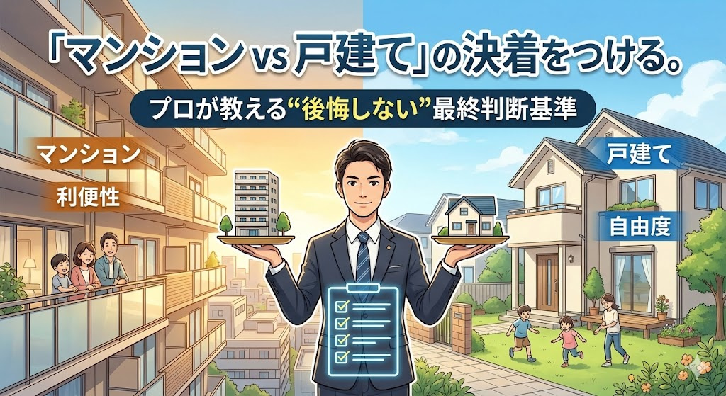 「マンション vs 戸建て」の決着をつける。プロが教える“後悔しない”最終判断基準の画像