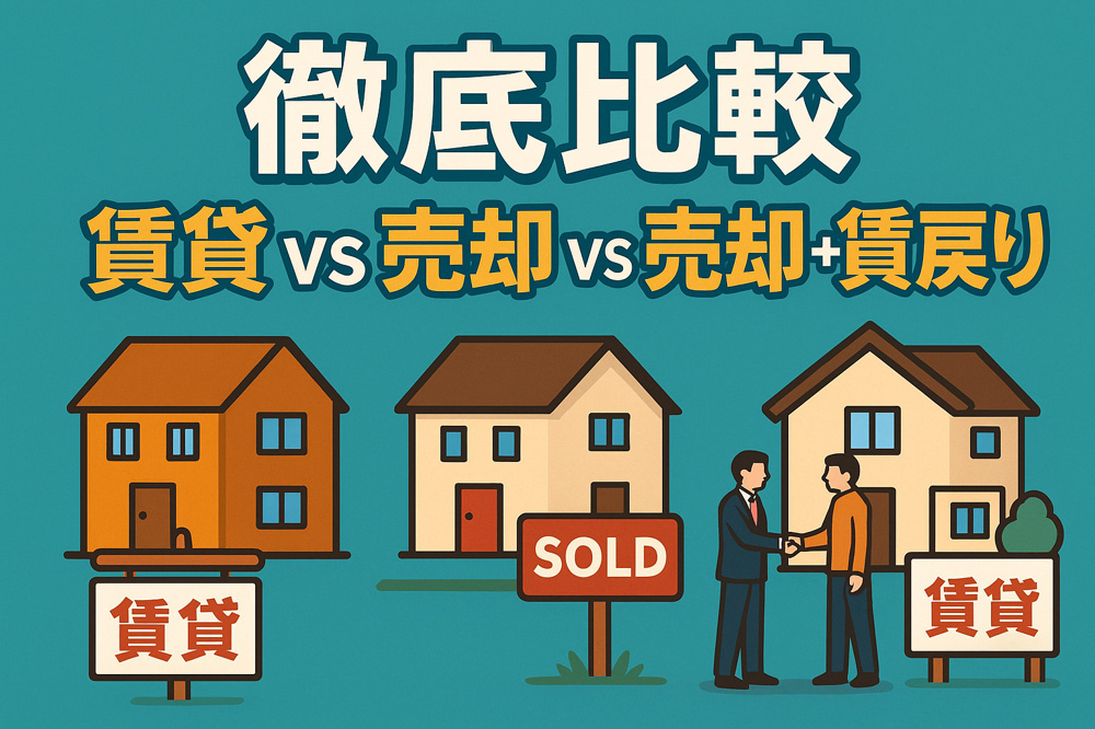 賃貸 vs 売却 vs 売却＋賃貸戻り（リースバック） 〜後悔しない選び方〜の画像