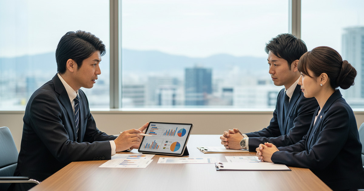 専門家と資産防衛について相談する様子