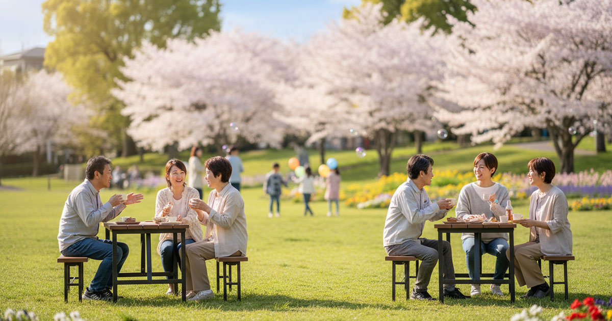 芦屋の街のイベントやコミュニティに参加し、地域の人々と交流するオーナーのイメージ