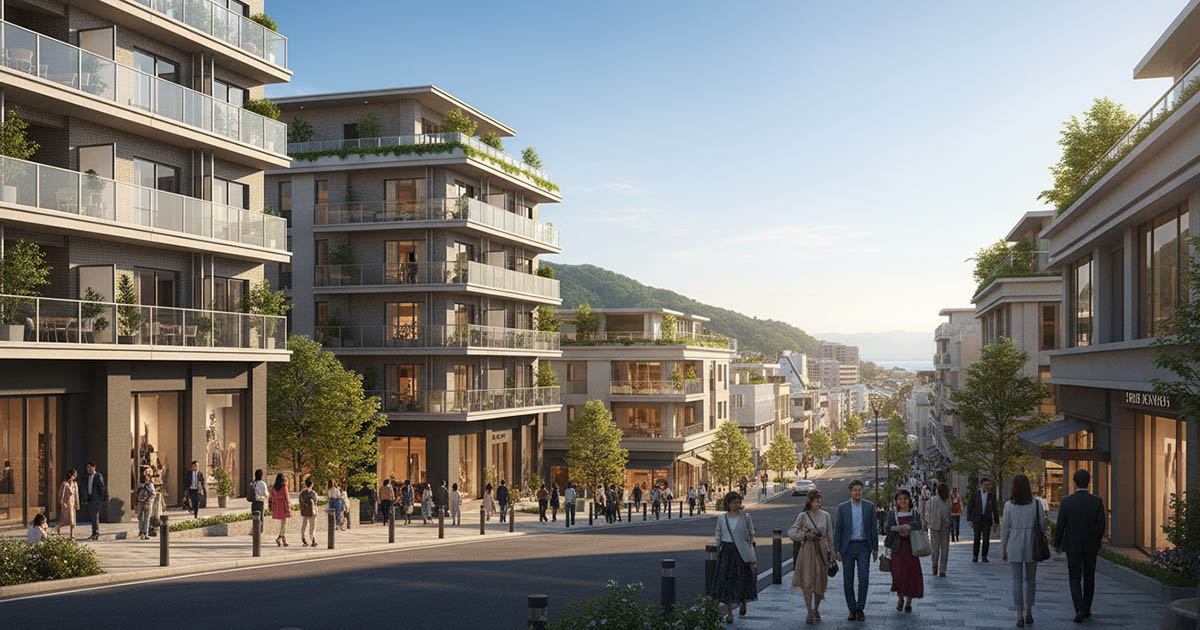 阪神間の安定した賃貸需要と資産価値を表すイメージ