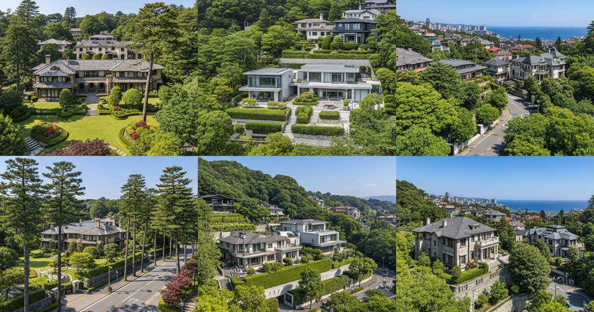 芦屋・西宮・神戸の高級感あるマンションや街並み。資産価値の高さを表現。