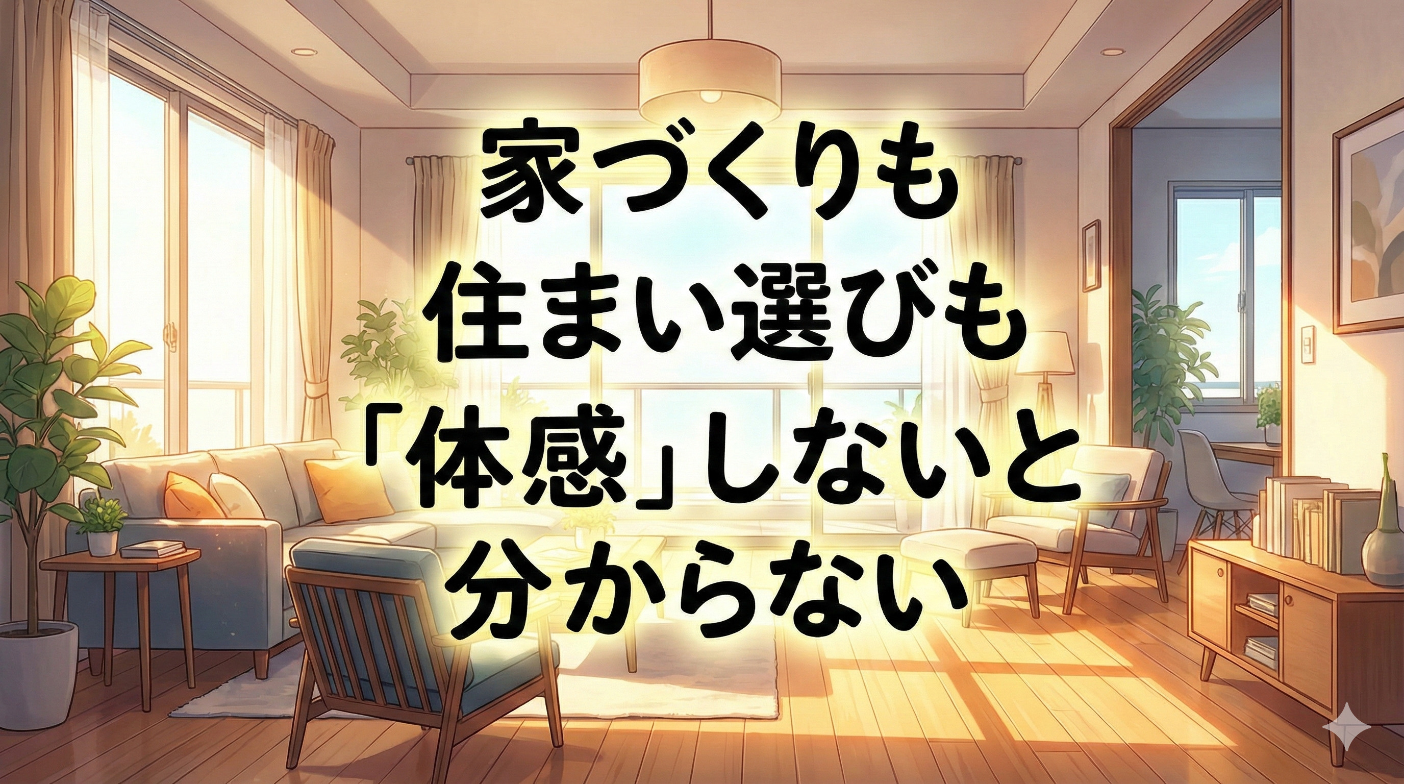 家づくりも住まい選びも「体感」しないと分からない。
