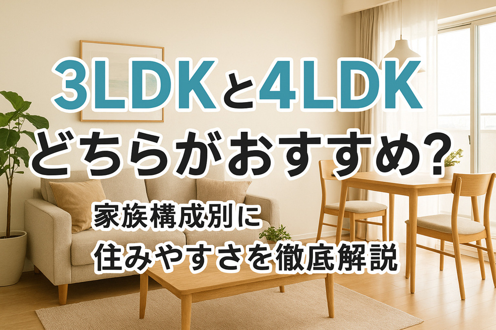 3LDKと4LDKどちらがおすすめ？家族構成別に住みやすさを徹底解説の画像