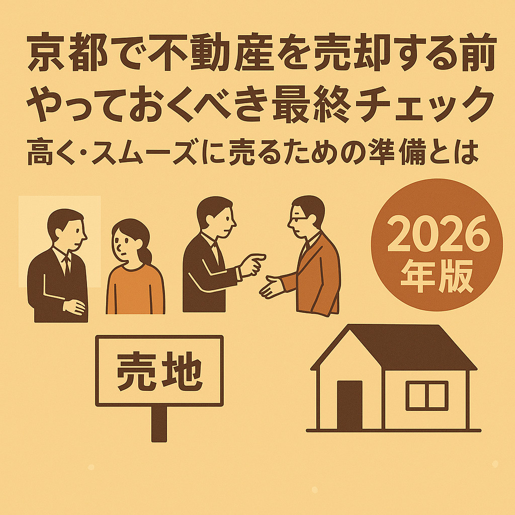 京都で不動産を売却する前にやっておくべき最終チェック｜高く・スムーズに売るための準備とはの画像