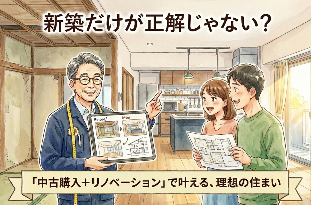 新築だけが正解じゃない？「中古購入＋リノベーション」で叶える、予算内での理想の住まいづくりの画像