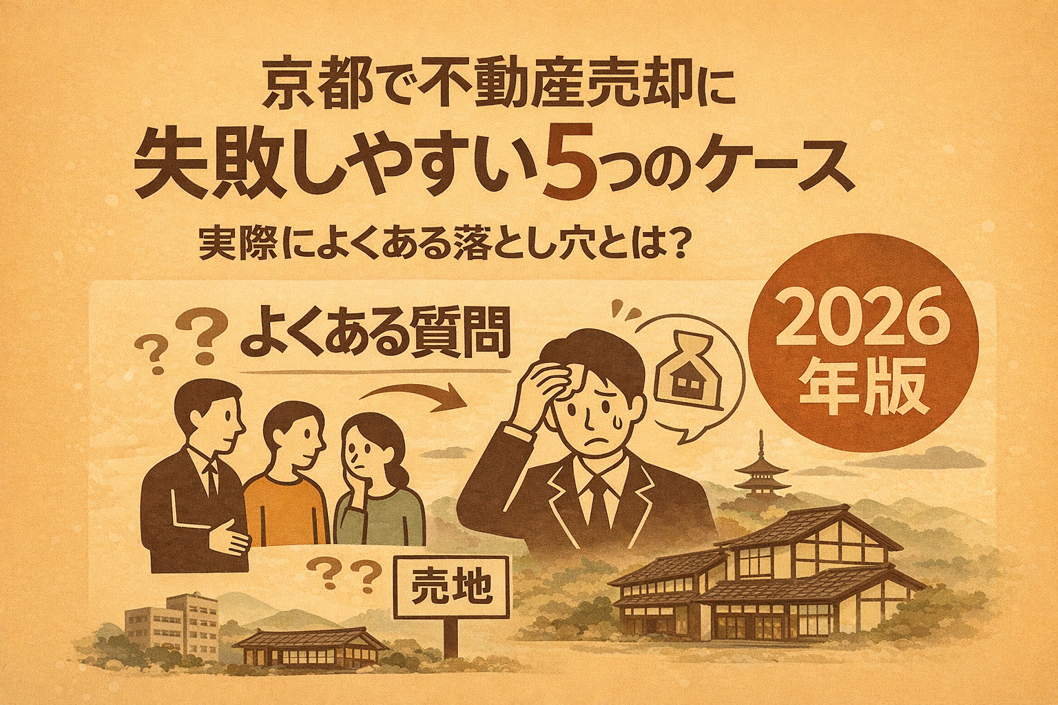 京都で不動産売却に失敗しやすい5つのケース｜実際によくある落とし穴とは？の画像