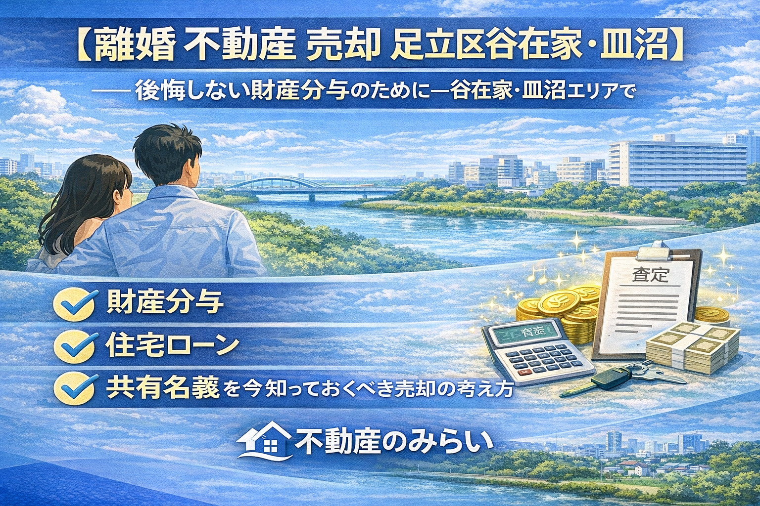 【離婚 不動産 売却 足立区谷在家・皿沼】  後悔しない財産分与のために──谷在家・皿沼エリアで“今”知っておくべき売却の考え方の画像