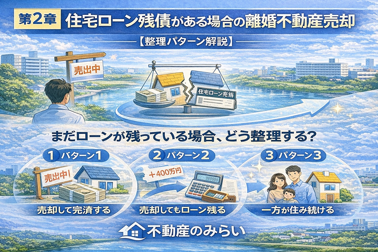 住宅ローン残債と売却判断の図解イメージ