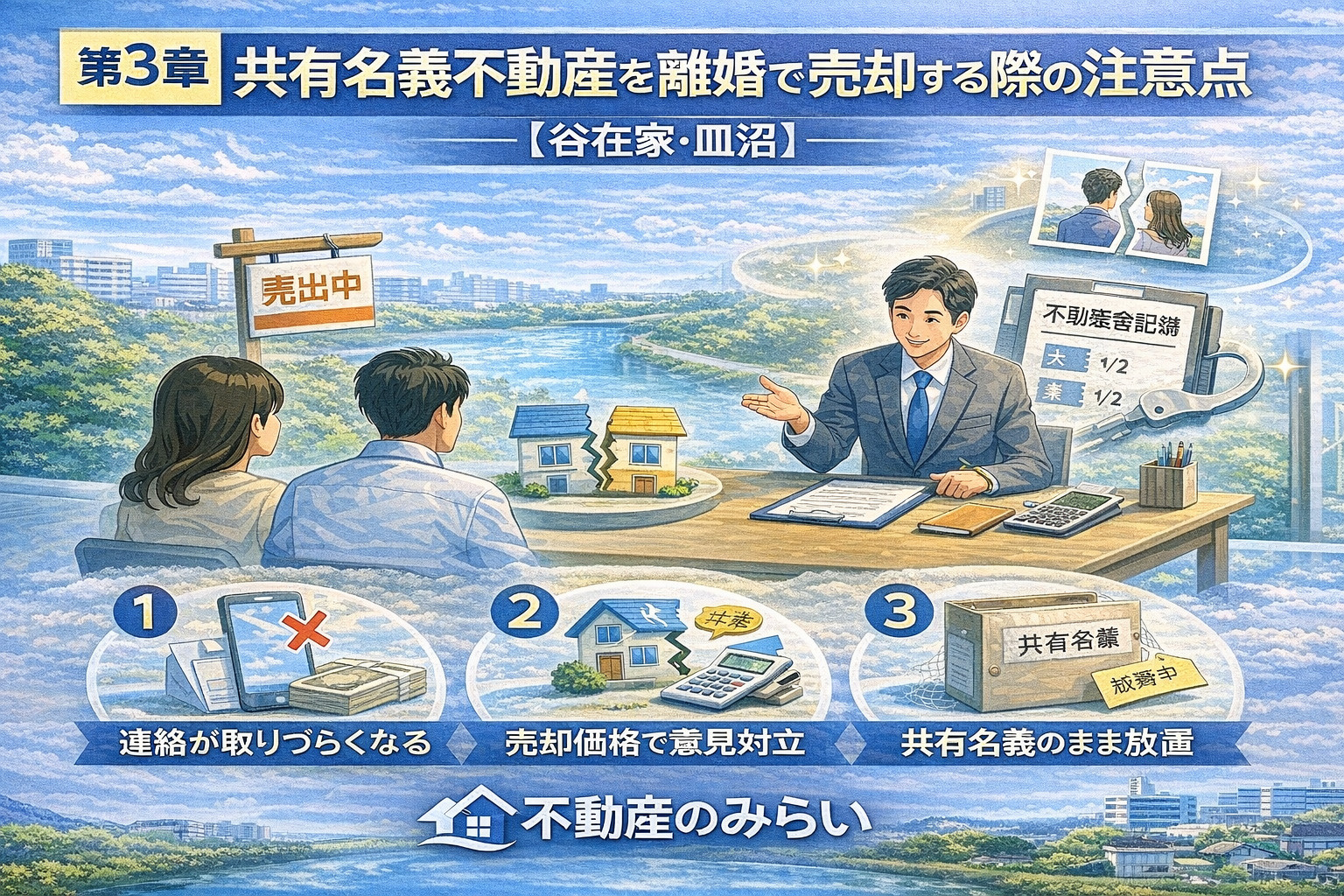 共有名義不動産を整理する相談風景