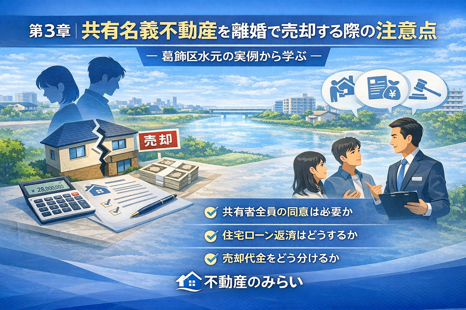 共有名義不動産を整理する相談イメージ