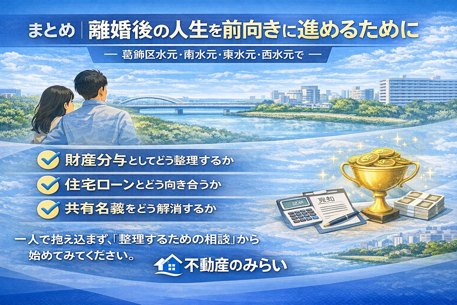 離婚後の再出発を支える不動産整理のイメージ