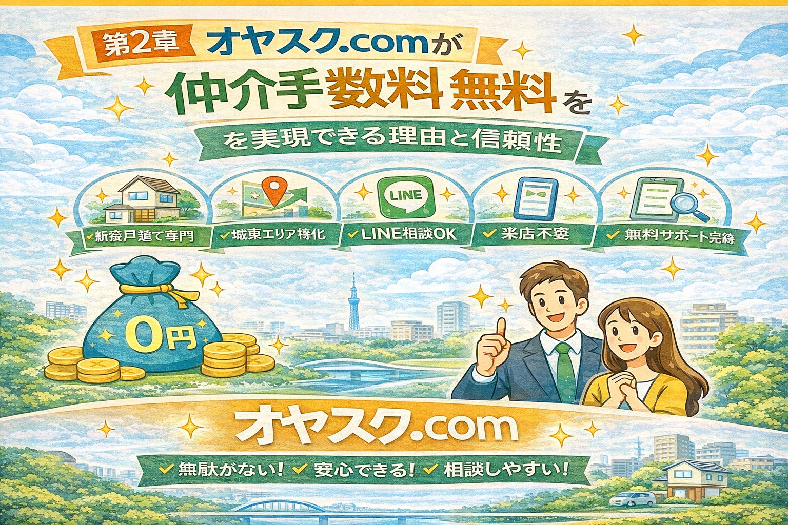 オヤスク.comが仲介手数料無料を実現できる理由と信頼性