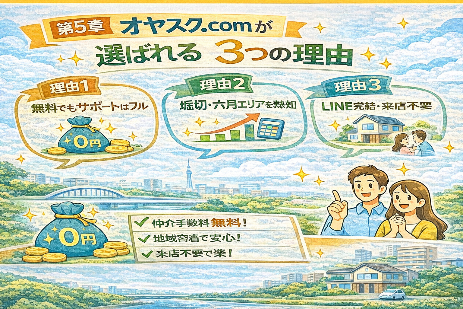 仲介手数料無料・地域密着・LINE完結で選ばれるオヤスク.com