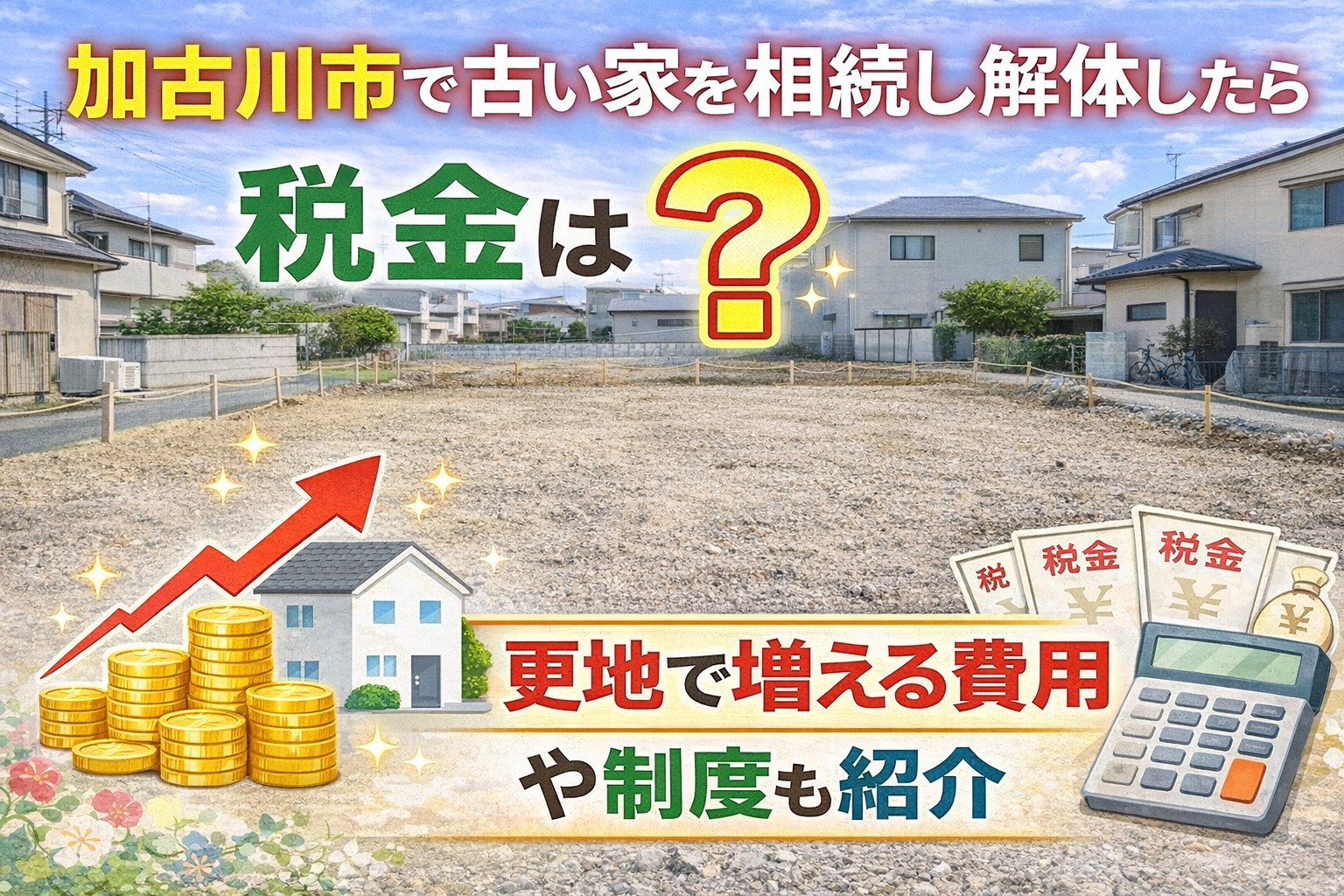 加古川市で古い家を相続し解体したら税金は?更地で増える費用や制度も紹介の画像