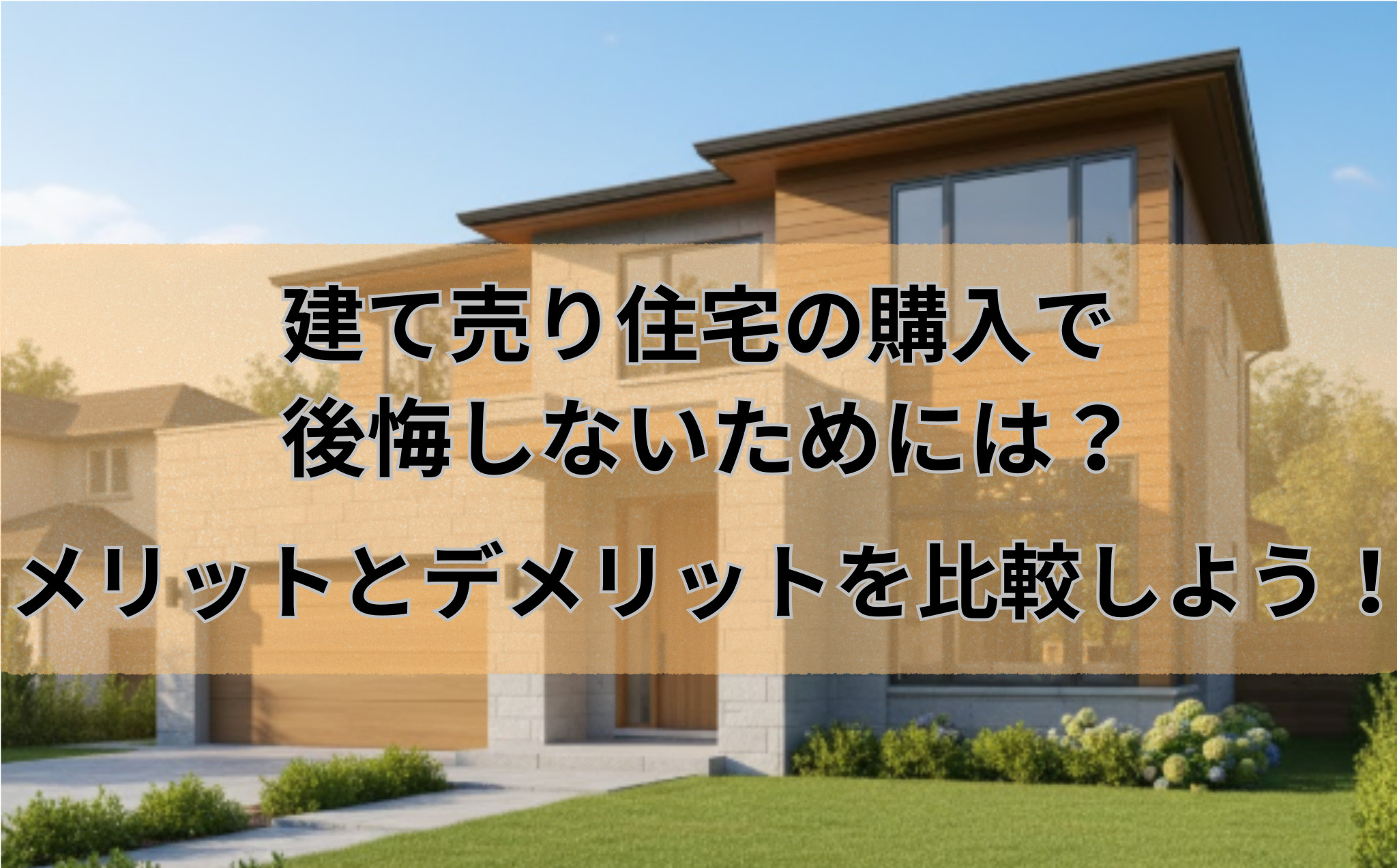 建て売り住宅の購入で後悔しないためには？メリットとデメリットを比較しようの画像