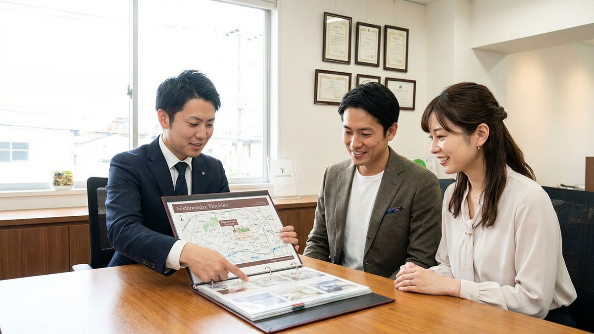 西宮七園の象徴的な邸宅街の並木道。静寂と品格が漂う風景。