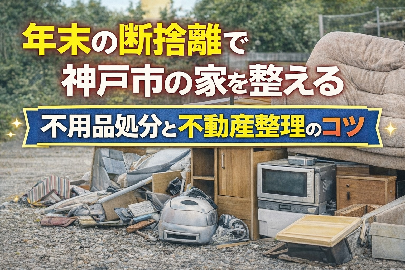 年末の断捨離で神戸市の家を整える｜不用品処分と不動産整理のコツの画像
