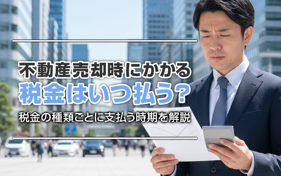 不動産売却時にかかる税金はいつ払う？税金の種類ごとに支払う時期を解説