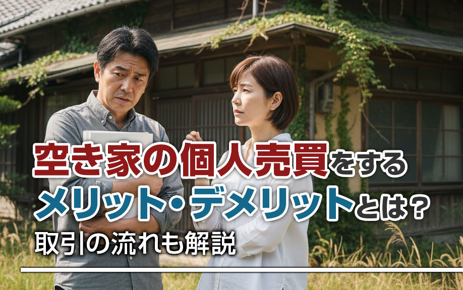 空き家の個人売買をするメリット・デメリットとは？取引の流れも解説