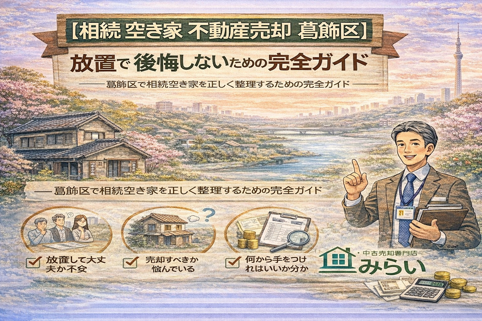 相続した空き家の売却を考える葛飾区の住宅街