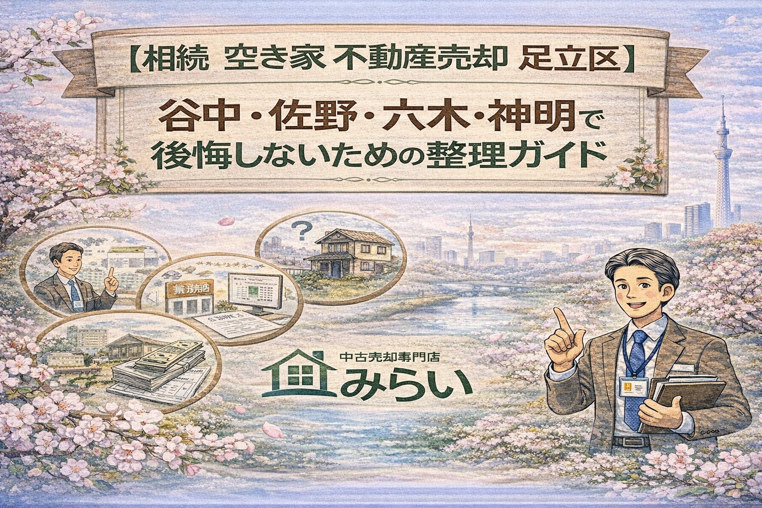 相続した空き家の売却を考える足立区の住宅街