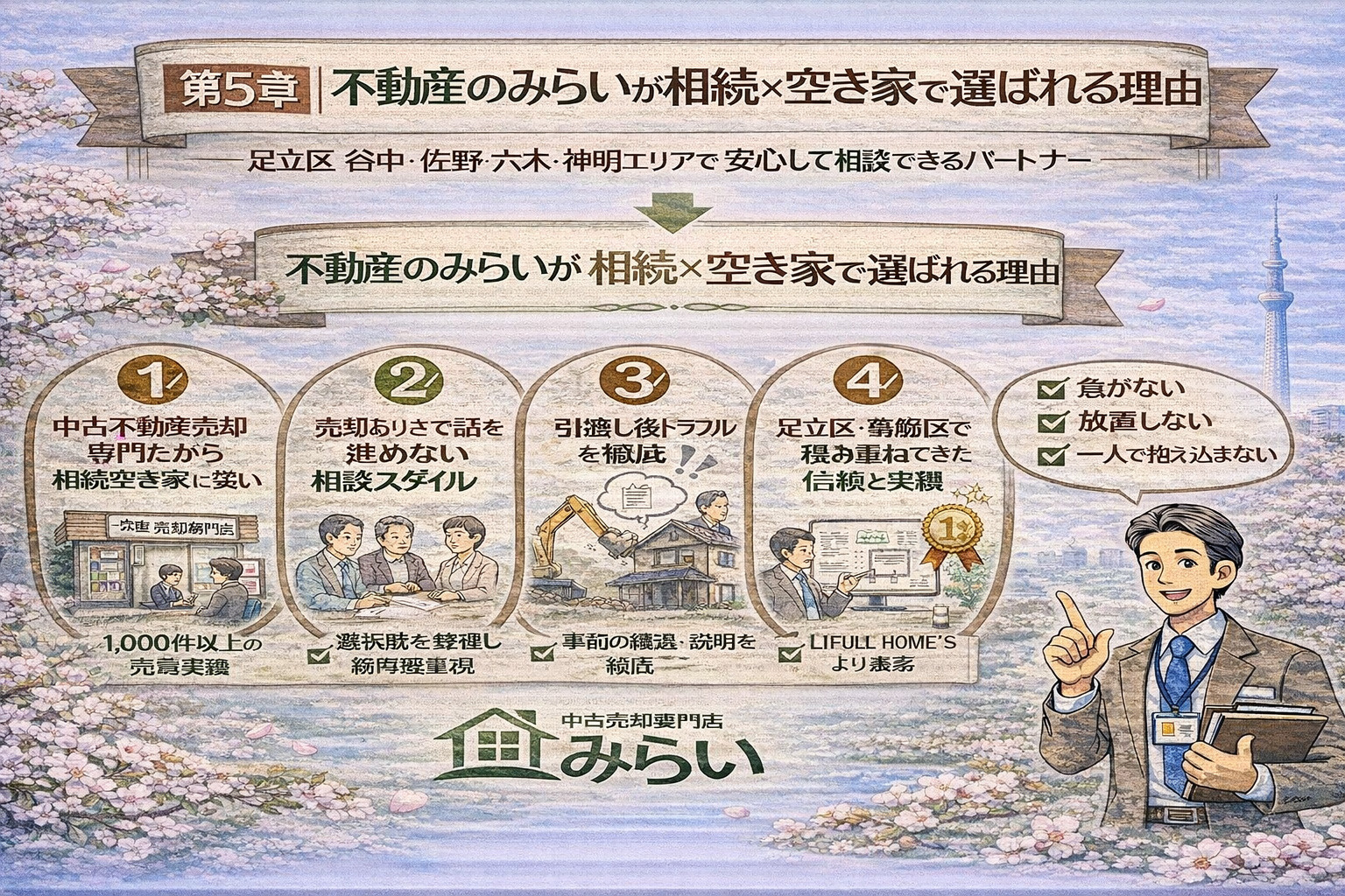 不動産のみらいが相続空き家相談で選ばれる理由