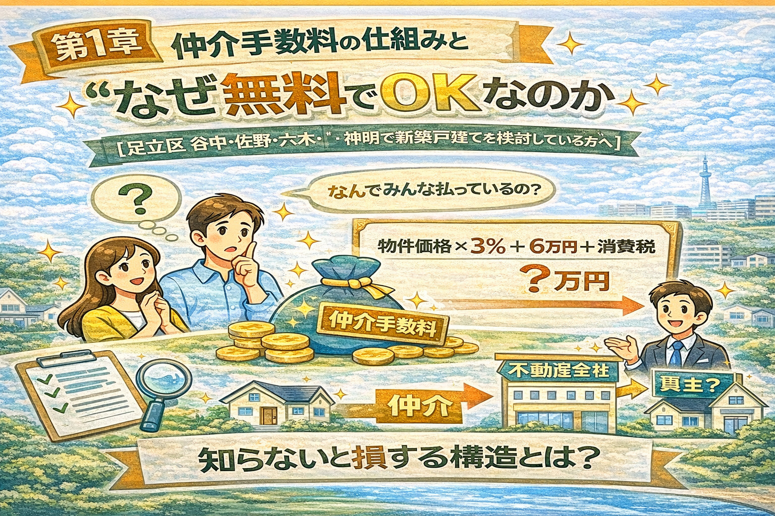 新築戸建ての仲介手数料が無料になる仕組みをわかりやすく解説