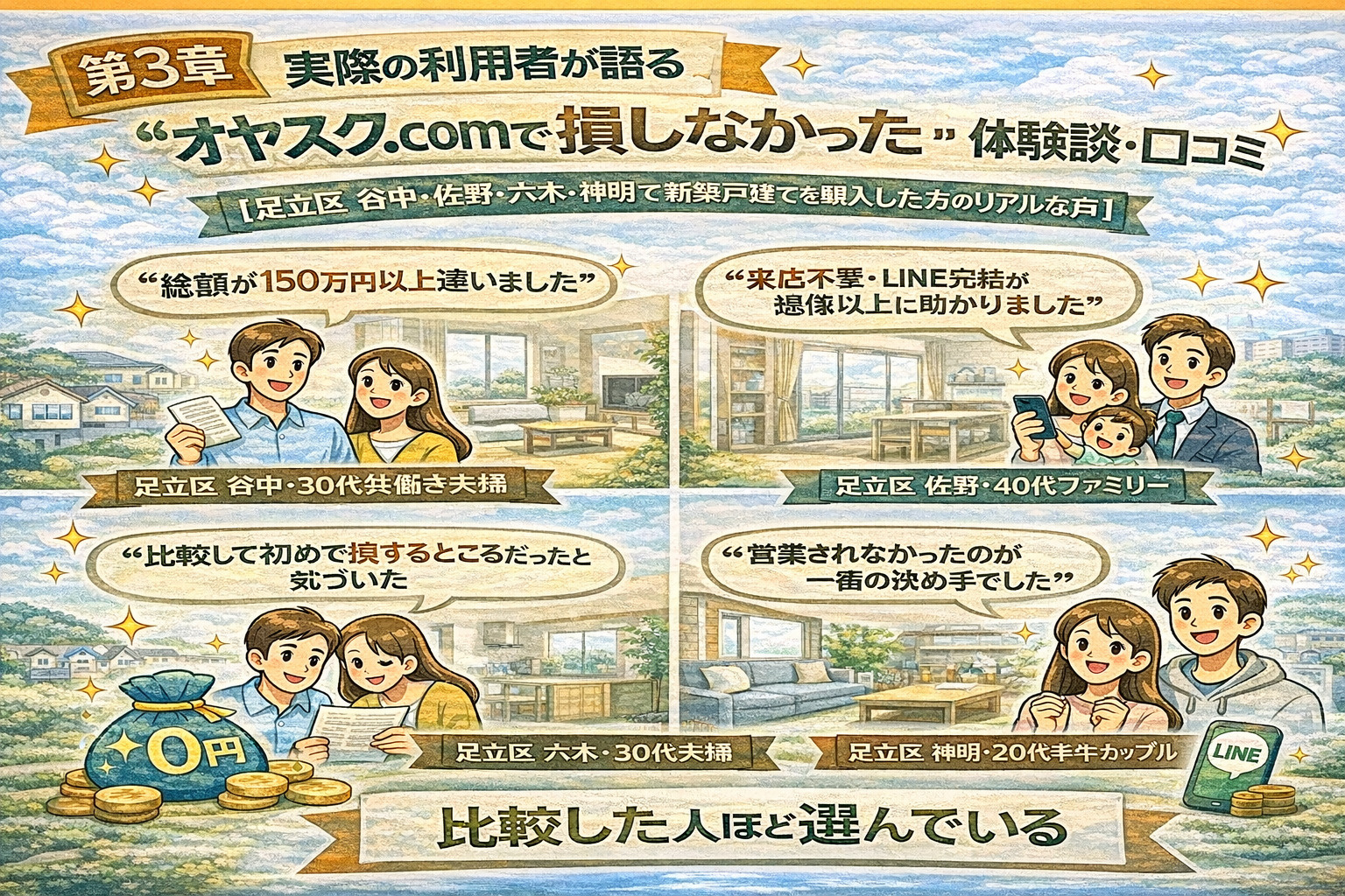 仲介手数料無料で新築戸建てを購入した利用者の体験談と口コミ