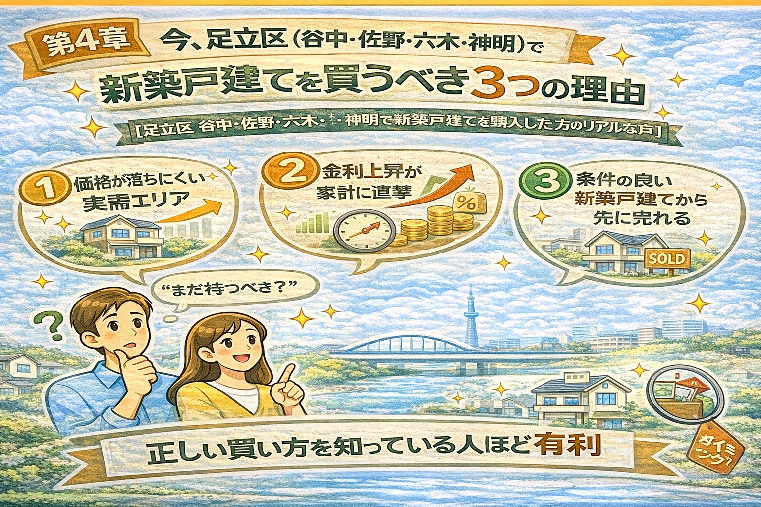 足立区谷中・佐野・六木・神明で新築戸建てを今買うべき理由