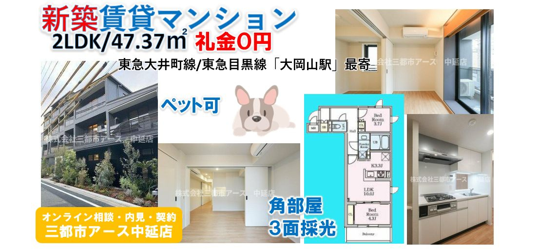 【リビオメゾン大岡山】ペット可・新築マンション・目黒区大岡山・2LDK