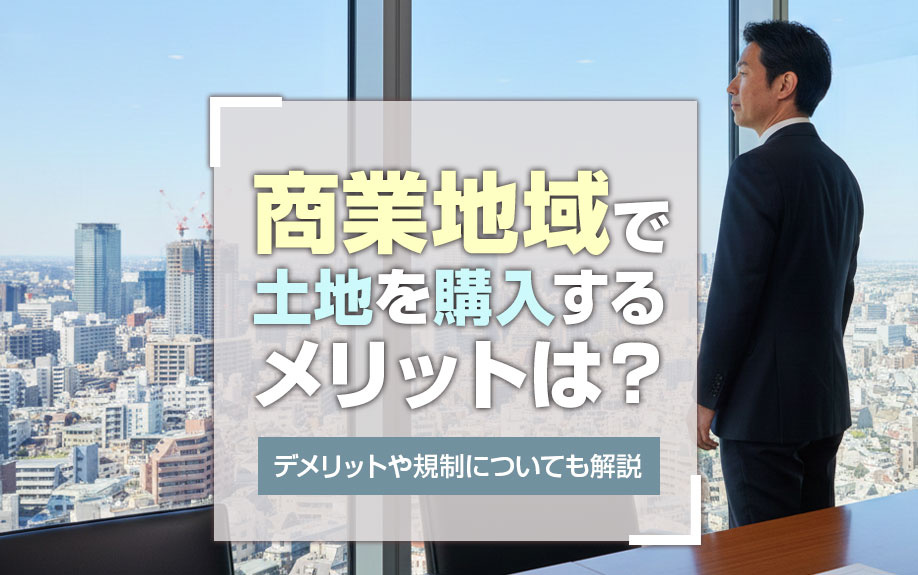 商業地域で土地を購入するメリットは？デメリットや規制についても解説の画像
