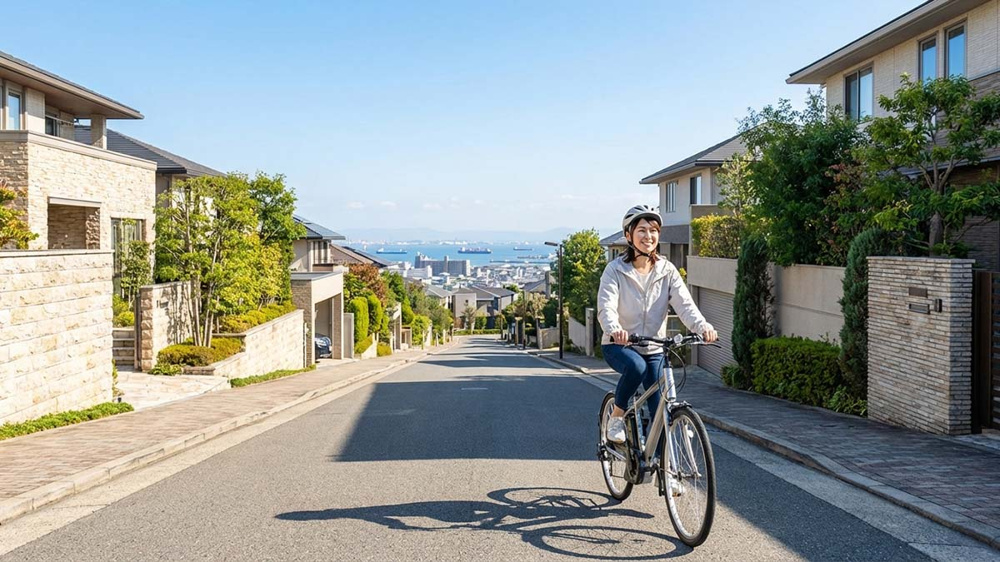 【西宮山手】坂道はきつい？電動自転車で登れる？暮らしのリアルと対策を徹底検証の画像