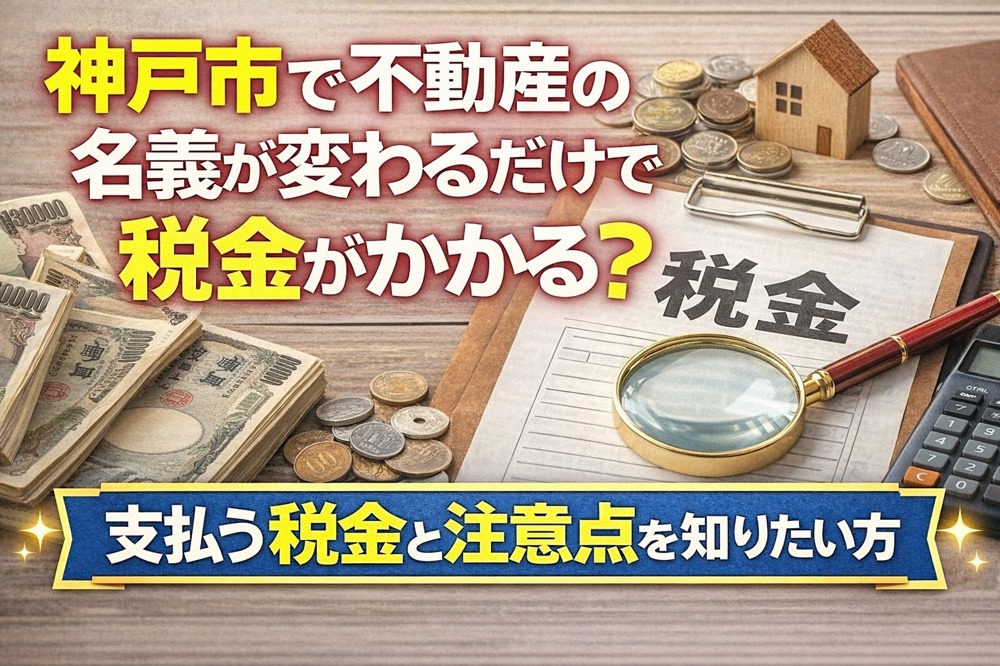 神戸市で不動産の名義が変わるだけで税金がかかるか？支払う税金と注意点を知りたい方の画像