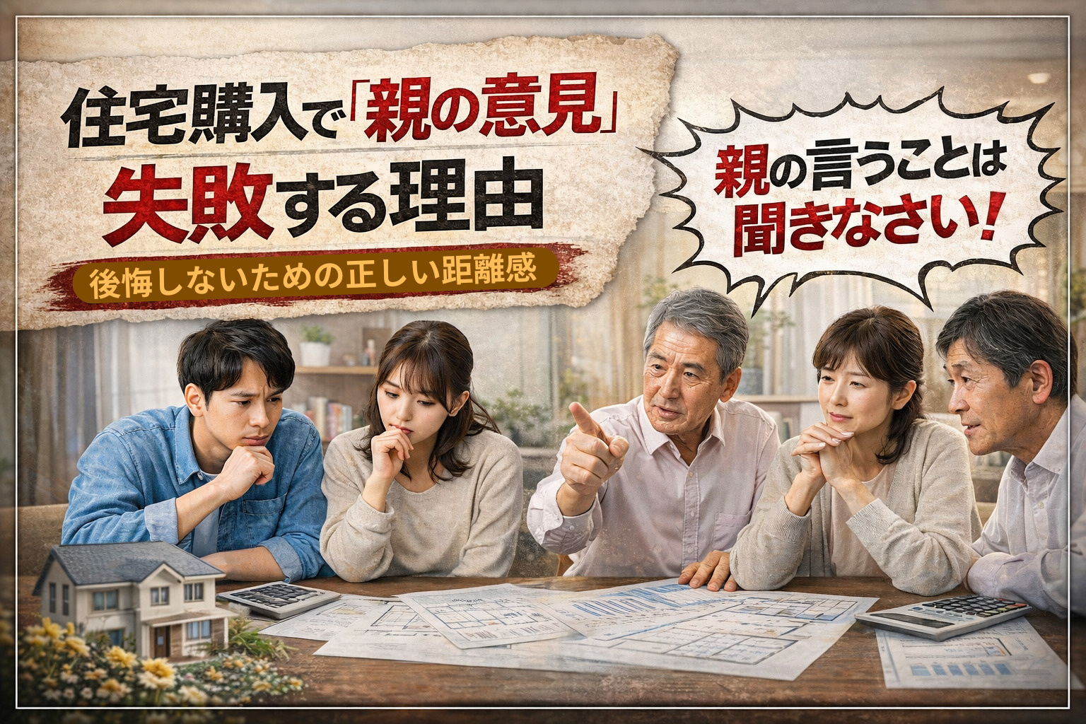 住宅購入で「親の意見」を聞きすぎると失敗する理由｜後悔しないための正しい距離感の画像