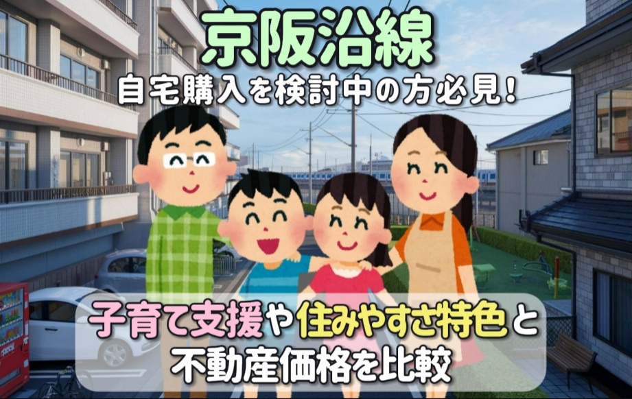 自宅購入を検討中の方必見！京阪沿線の子育て支援や住みやすさ特色と不動産価格を比較の画像