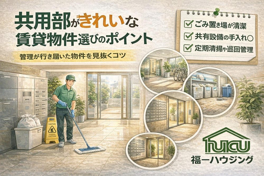 株式会社福一ハウジングの管理が良い賃貸とは？共用部がきれいな物件の特徴をご紹介の画像