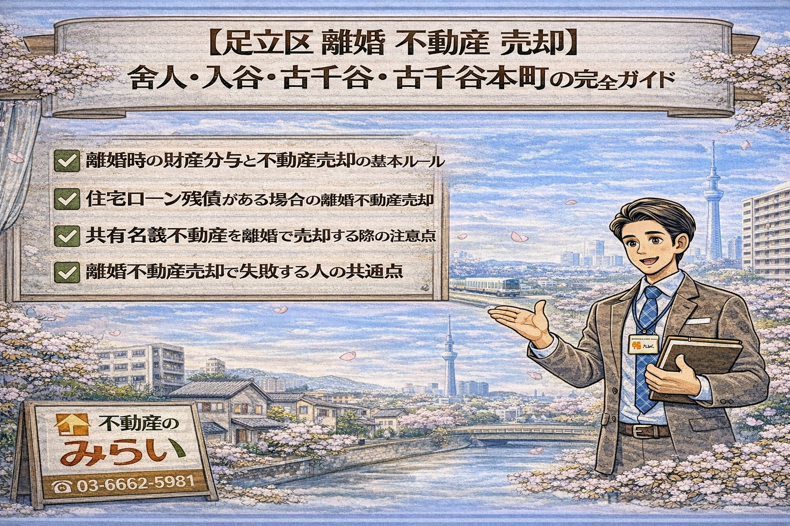 【足立区 舎人・入谷・古千谷・古千谷本町】 離婚による不動産売却で後悔しないために ― 財産分与・住宅ローン・共有名義を整理する正しい進め方 ―の画像