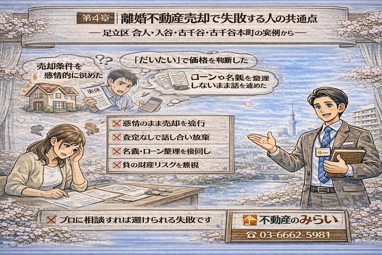 離婚不動産売却で失敗しやすいポイント解説