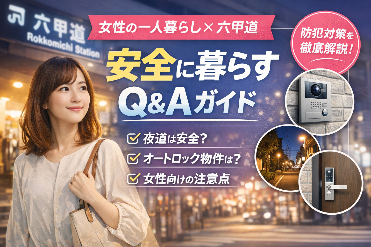 【女性の一人暮らし×六甲道】の画像