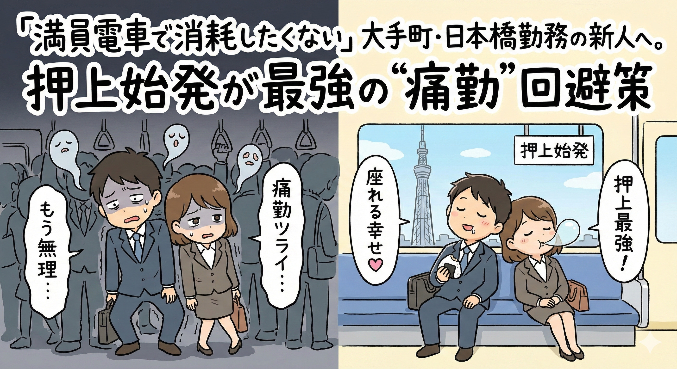 「満員電車で消耗したくない」大手町・日本橋勤務の新人へ。押上始発が最強の“痛勤”回避策の画像