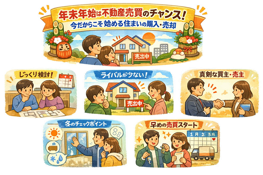 年末年始は不動産売買のチャンス？今だからこそ始める住まいの購入・売却の画像
