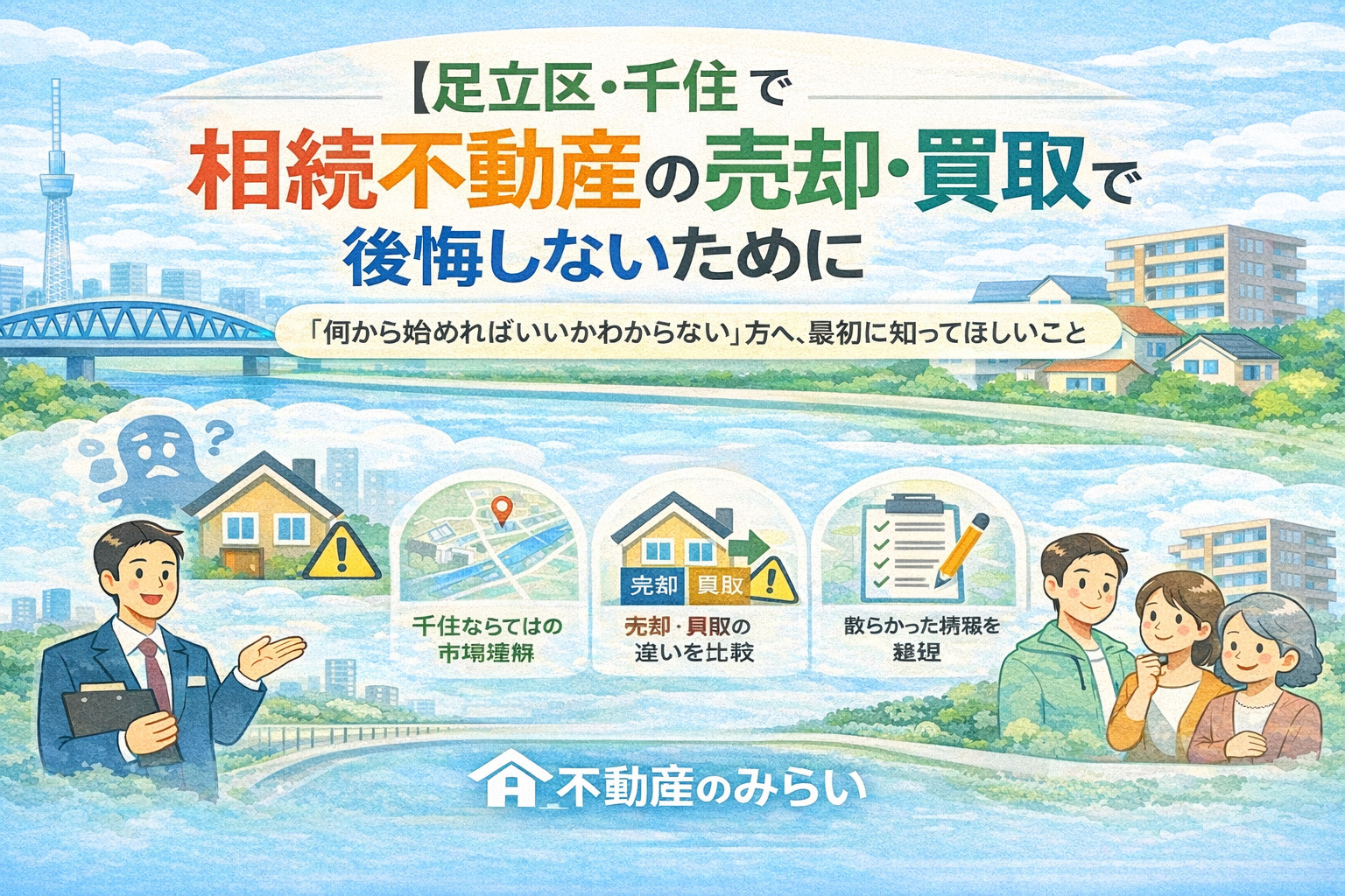 【足立区・千住】相続不動産の売却・買取で後悔しないために  ──「何から始めればいいかわからない」方へ、最初に知ってほしいことの画像