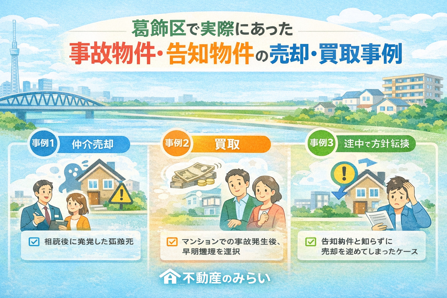 葛飾区で実際にあった事故物件・告知物件の売却事例