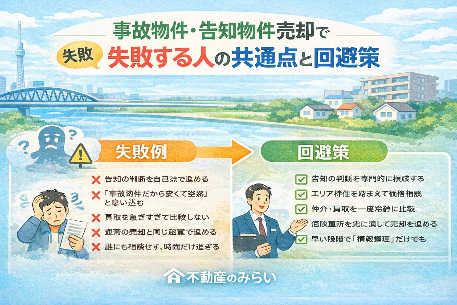 事故物件・告知物件売却で失敗しないための回避策