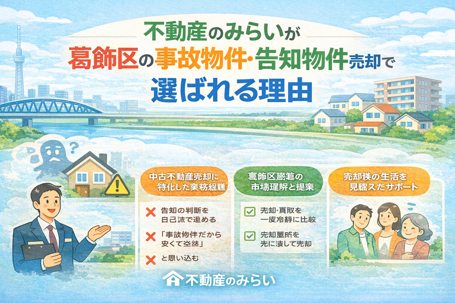 葛飾区で事故物件売却に不動産のみらいが選ばれる理由
