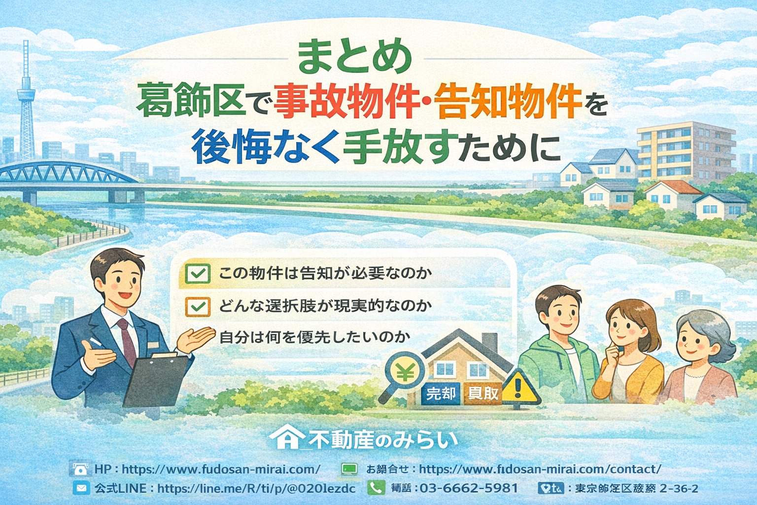 葛飾区の事故物件・告知物件売却まとめと相談案内