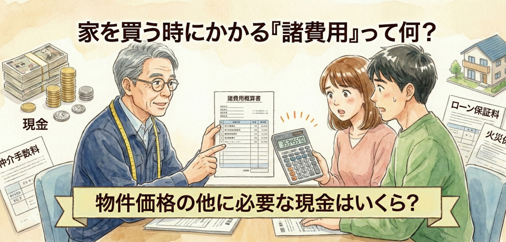 家を買う時にかかる「諸費用」って何？物件価格の他に必要な現金はいくら？の画像