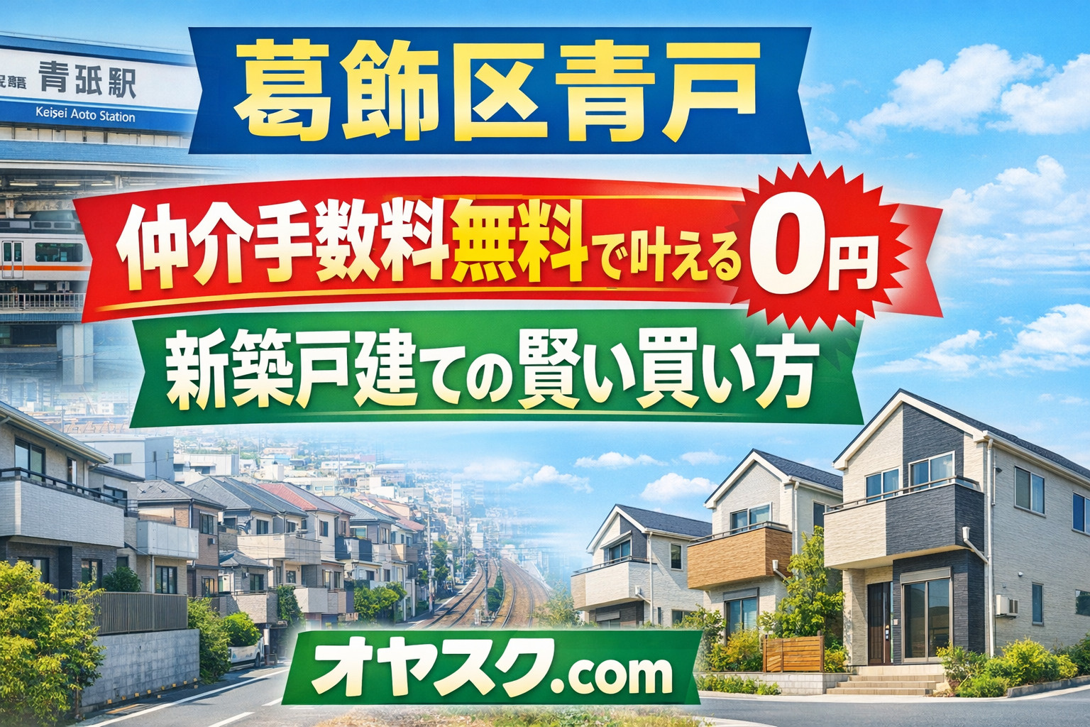 葛飾区青戸で仲介手数料無料の新築戸建てをおトクに購入する方法｜オヤスク.com